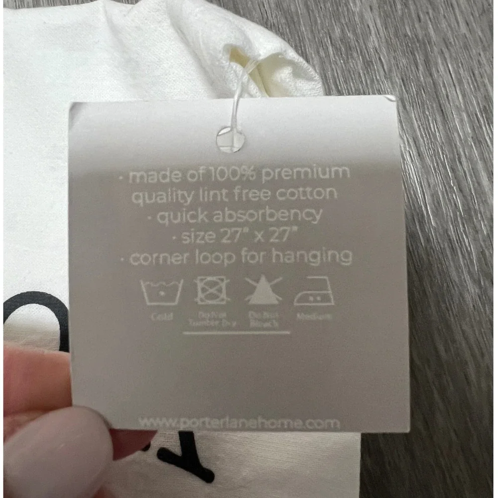 Porter Lane Home‎ Tea Towel 100 Percent Cotton Lint Free Absorbent White, Cook